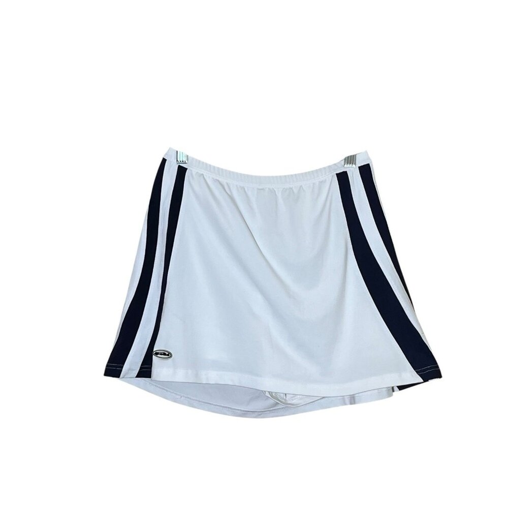 Bolle Tennis Pickleball Skirt Skort Built In Shorts Women’s M White Navy Stripe